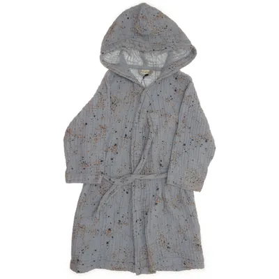 Peignoir (Robe, Ocean Grey AOP Mini Splash Blue) de Soft Gallery