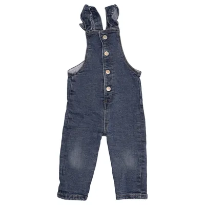 Hängselbyxor (Blå) från Mango Kids Bomull, Elastan, Polyester