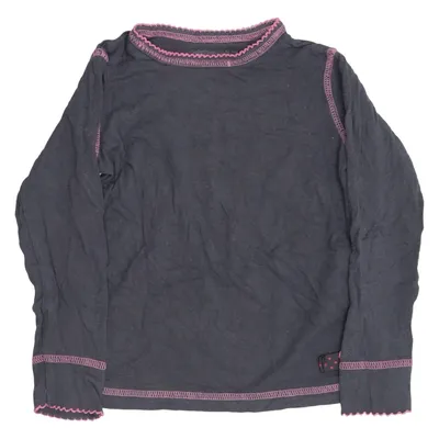 Langærmet t-shirt (Grå, Pink) fra Cupcake Elastan, Viscose