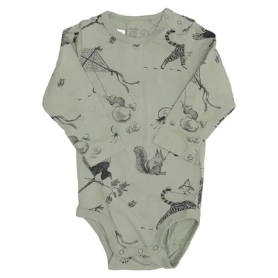 Body (Vert) de Lindex Baby Coton, Élasthane
