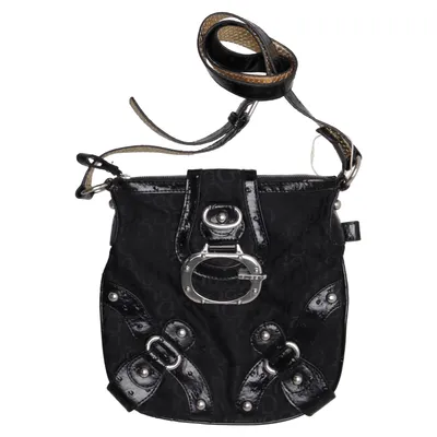 Skuldertaske (Sort, Beige) fra Guess Bomuld, Polyester