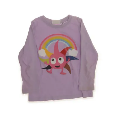 Långärmad t-shirt (Lila, Flerfärgad) från Babblarna x KappAhl Bomull