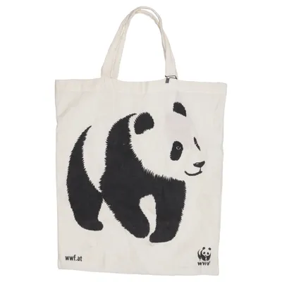 Sac en toile (Beige, Noir) de WWF Coton