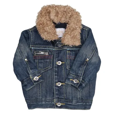Veste en jeans fourrée (Bleu) de Baby by Lindex Coton, Polyester