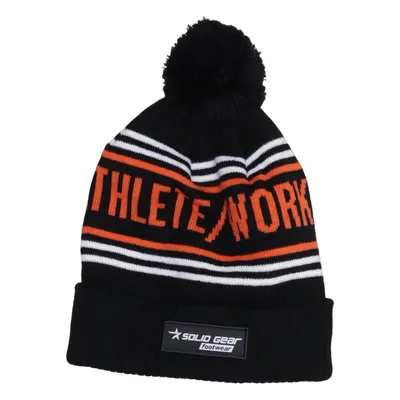 Pompon muts (Zwart, Oranje, Wit) van Solid Gear Acryl