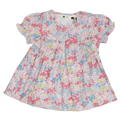 Kjole (Hvid, Flerfarvet) fra Mini Bomuld, Polyester
