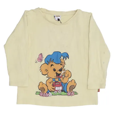 Long sleeve T-shirt (Yellow) from Bamse by Lindex Cotton, Elastane