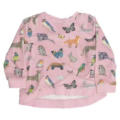 Sweater (Pink, Flerfarvet) fra Kelzuki x H&M Polyester, Elastan