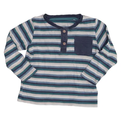 Henley shirt (Blue, Beige, Green) from Lupilu Cotton