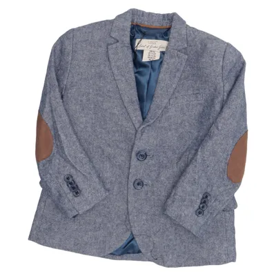 Kavaj (Blå) från L.O.G.G by H&M Bomull, Polyester