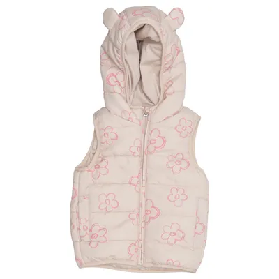 Outer vest (Beige, Pink) from Topomini Cotton, Recycled polyester