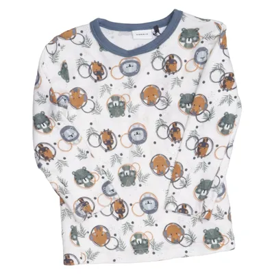 Long sleeve T-shirt (White, Multicolored) from Name It Merino wool