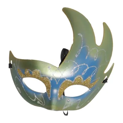 Maskeradmask (Grön, Blå, Guldfärgad)