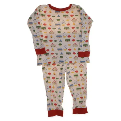 Pajamas (White, Multicolored) from Little Green Radicals Cotton
