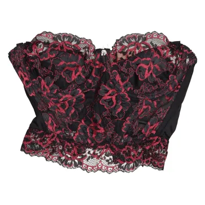 Bustier (Zwart, Rood) van Felina Polyamide