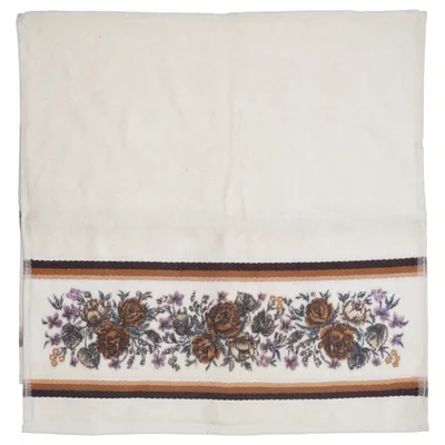 Handdoek (Beige, Bruin, Meerkleurig) van Vossen Katoen