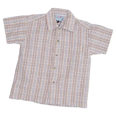 Korte mouwen shirt (Bruin, Blauw, Wit) van Outfit Katoen