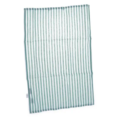Kökshandduk (Grön, Vit) från Kosta Linnewäfveri Polyester, Återvunnen bomull