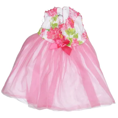 Robe de fille de fleur (Rose, Blanc, Vert) de Pippa & Julie Polyester