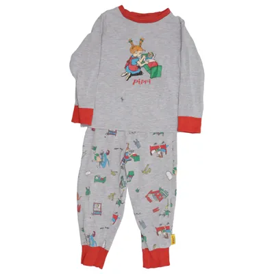 Pyjama (Gris, Rouge, Multicolore) de Åhléns Élasthane, Coton biologique, Viscose