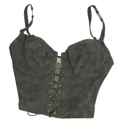 Bustier (Groen) van Kris Line Katoen, Elastaan, Polyamide, Polyester