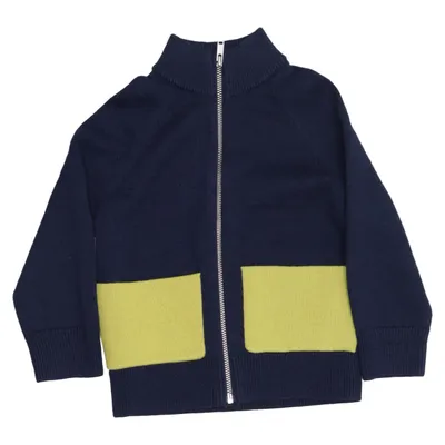 Strickjacke (Blau, Grün) von COS Baumwolle, Wolle