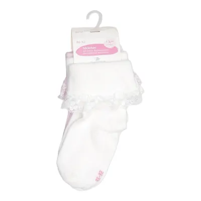Socks (White, Pink) from Topomini Cotton, Elastane, Polyamide