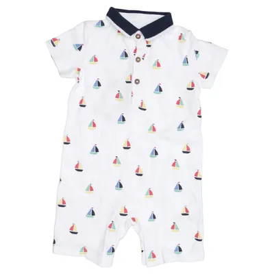 Barboteuse (Blanc, Multicolore) de Fred & Flo Coton