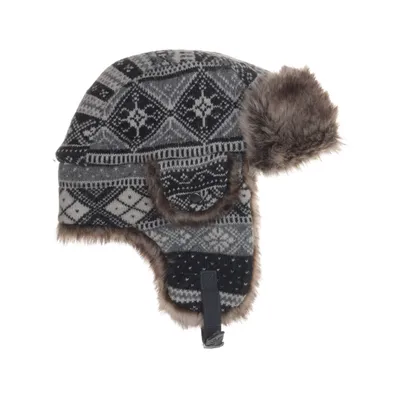 Trapperhatt (Grå, Vit) från L.O.G.G by H&M Akryl, Angora, Bomull, Modal, Polyamid, Polyester, Pälsimitation, Viskos