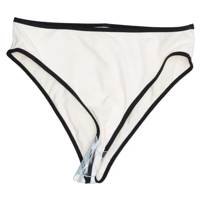 Bas de bikini (Blanc, Noir) de Wolf & Whistle Élasthane, Polyester
