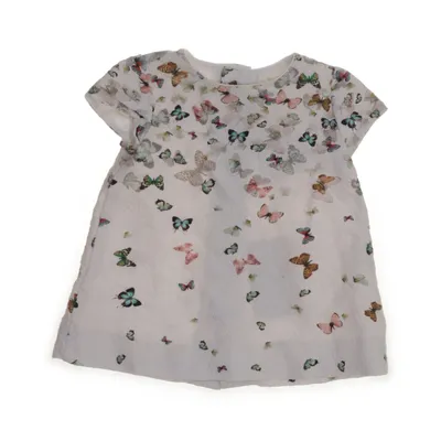 Dress (White, Multicolored) from Zara BabyGirl Cotton, Elastane, Polyamide
