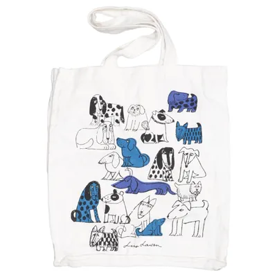 Canvas bag (White, Blue, Black) from Lisa Larson