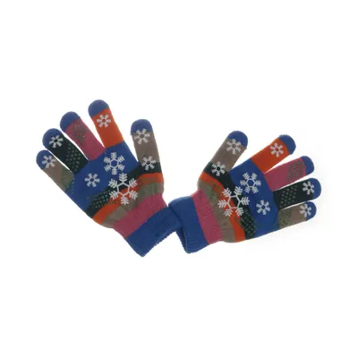 Handskar (Blå, Flerfärgad)