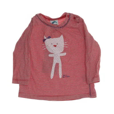 Long sleeve T-shirt (White, Red) from Eat Ants by Sanetta Cotton