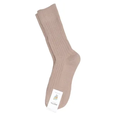Chaussettes tricotées (Beige) de Motyl Angora