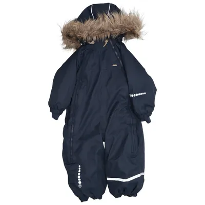 Overall (Blauw) van Minymo Imitatiebont, Polyester