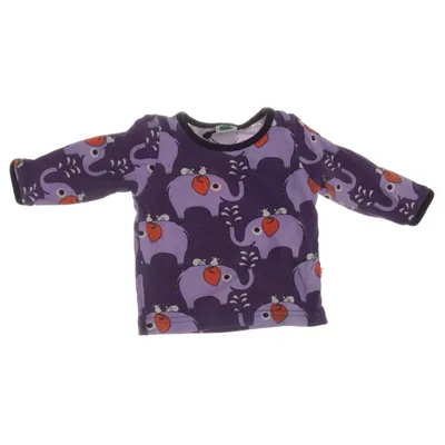 T-shirt à manches longues (Violet, Multicolore) de Småfolk Coton, Élasthane, Modal