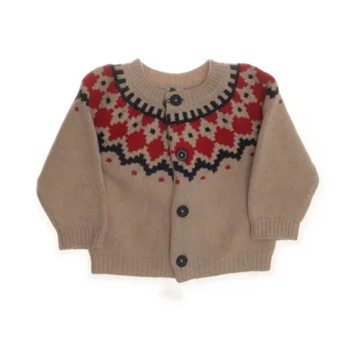 Kofta (Beige, Röd, Blå) från Petit Bateau Bomull, Polyamid, Ull