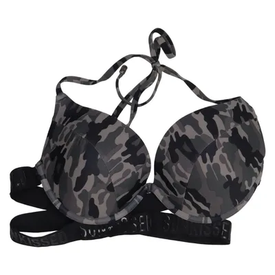Bikini top (Gray, Black) from Censored Elastane, Polyamide