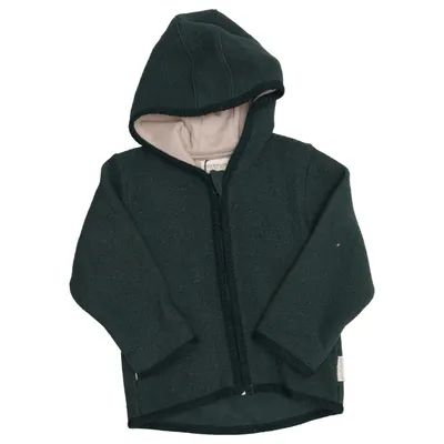 Veste (Vert) de Hofbrucker Laine de mouton, Coton biologique