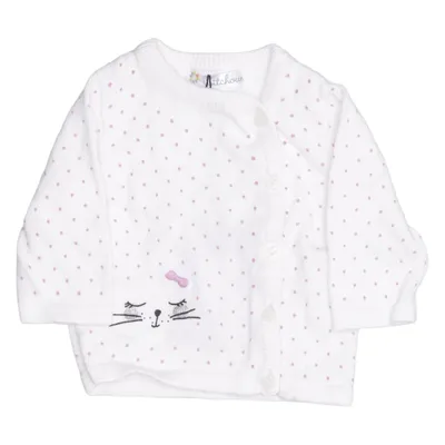 Cardigan (Blanc, Rose) de Kitchoun Coton
