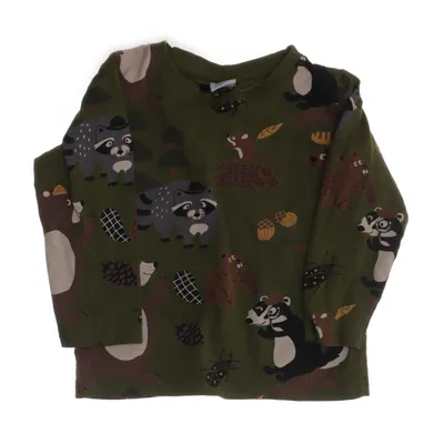 Långärmad t-shirt (Grön, Brun, Svart, Flerfärgad) från Lindex Kids