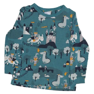 T-shirt à manches longues (Bleu, Multicolore) de Polarn O. Pyret Coton, Élasthane