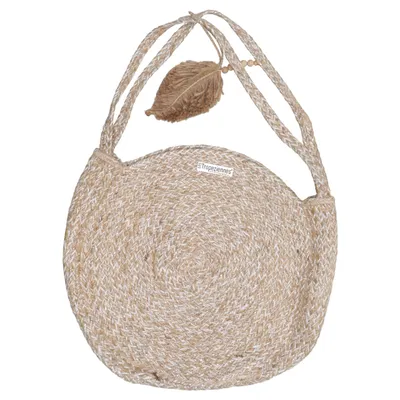 Beach bag (Beige, White, Silver) from Les Tropeziennes Cotton, Metallic fiber