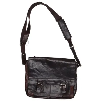 Shoulder-bag (Brown) from Spikes & Sparrow Cotton, Leather, Polyester