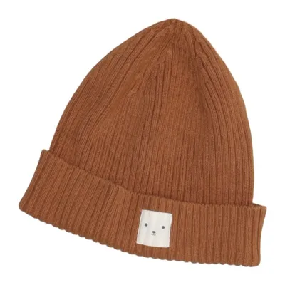 Beanie (Brown) from KappAhl Cotton, Elastane