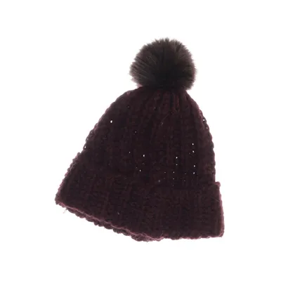 Pompon muts (Rood, Bruin) van H&M Acryl, Wol, Bont, Polyester, Alpacawol