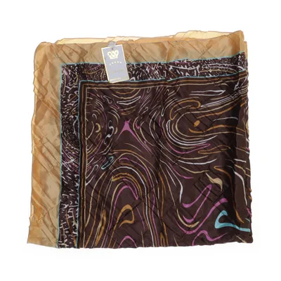 Näsduk (Brun, Flerfärgad) från TMH Lisa Polyester, Silke