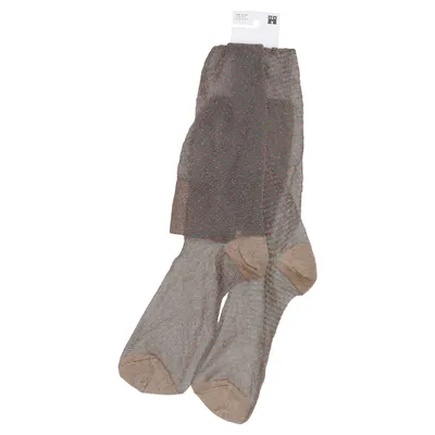Kniestrümpfe (Braun, Mehrfarbig) von Happy Socks Elasthan, Metallfaser, Polyamid