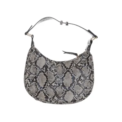 Shoulder-bag (Beige, Black) from Glitter Polyester, Polyurethane